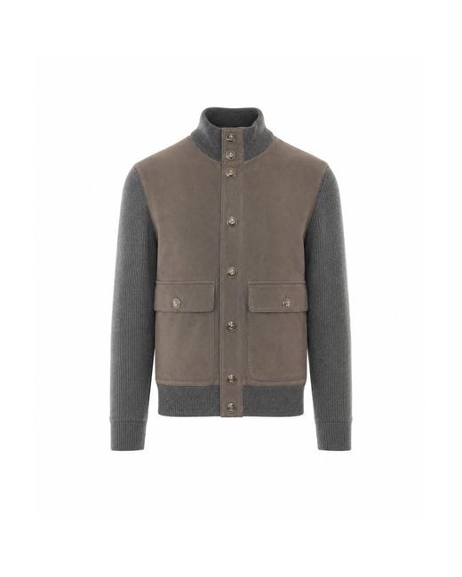 Brunello Cucinelli Gray Bomber for men