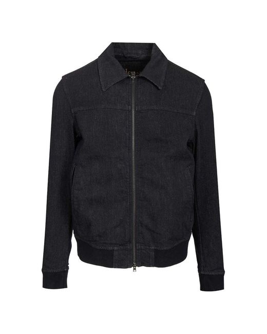 Herno Blue Denim Bomber Jacket for men