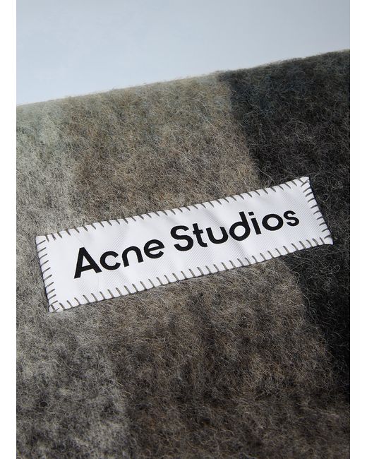 Acne Gray Check Scarf