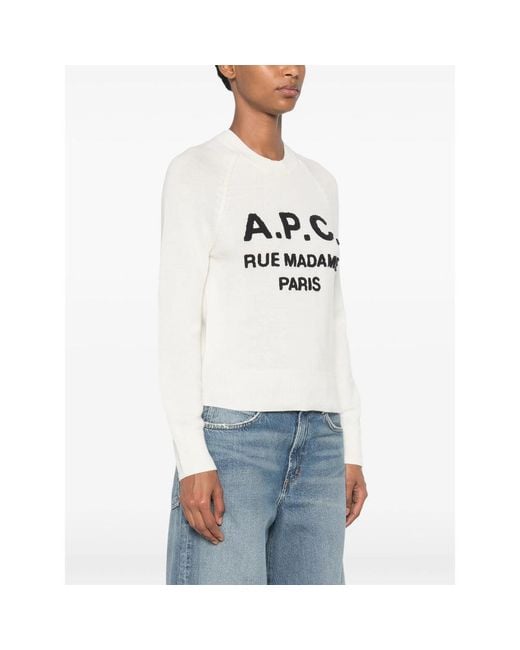 A.P.C. White Knitwear