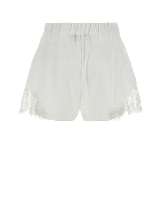 Versace White Poplin Shorts