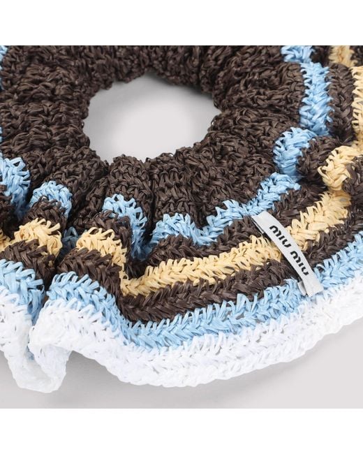 Miu Miu Metallic Cotton Scrunchie