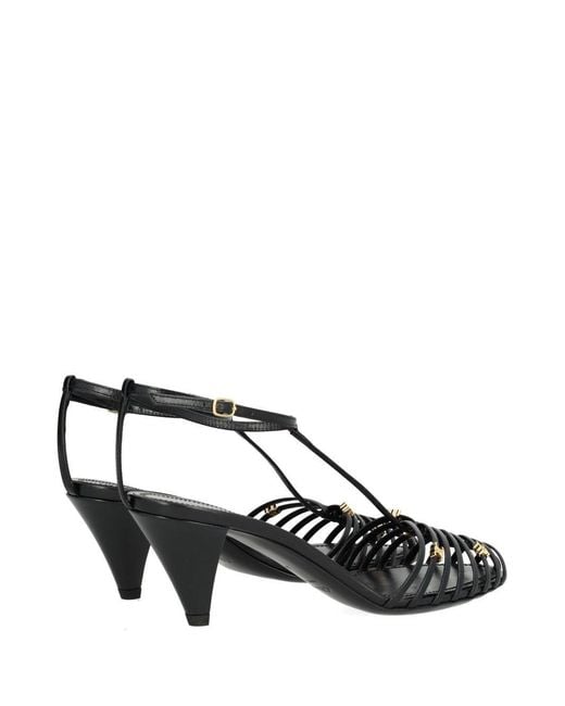 Céline Black Cage Sandal