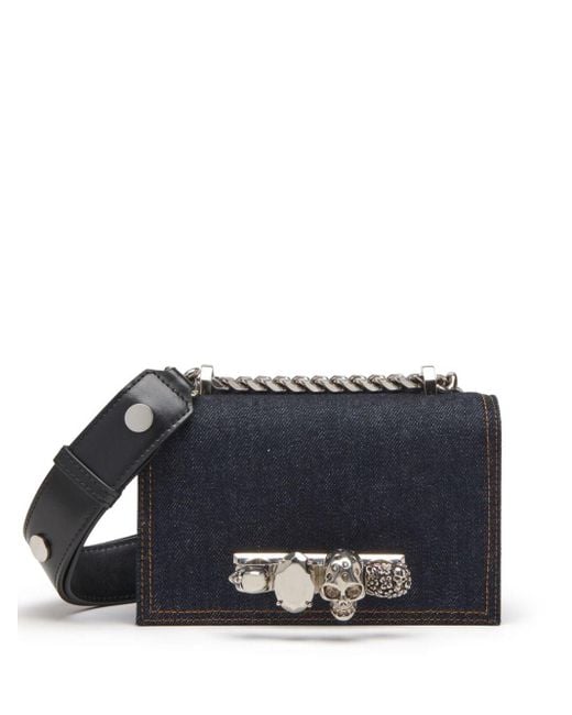 Alexander McQueen Black Mini Jeweled Bag