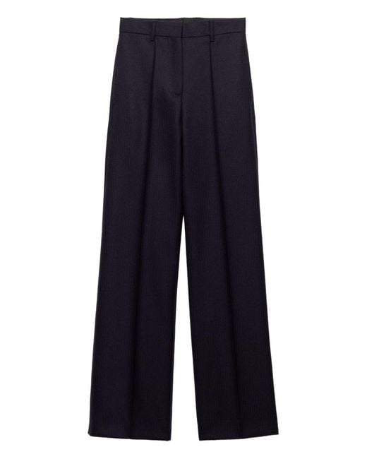 Prada Blue Wool Tailored Trousers