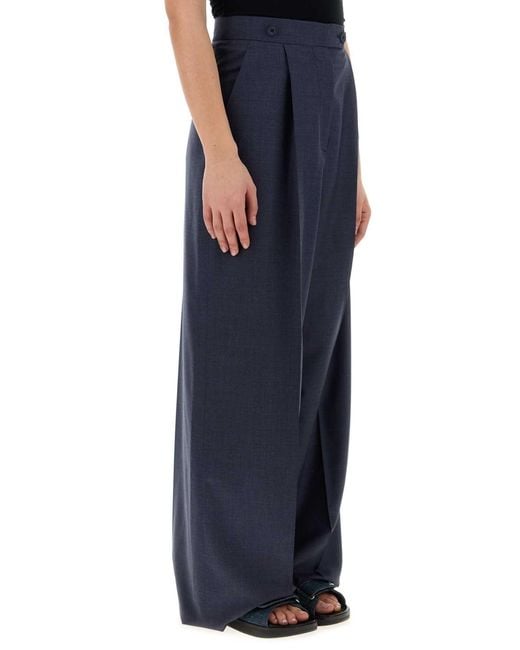 Givenchy Blue Wool Palazzo Pant