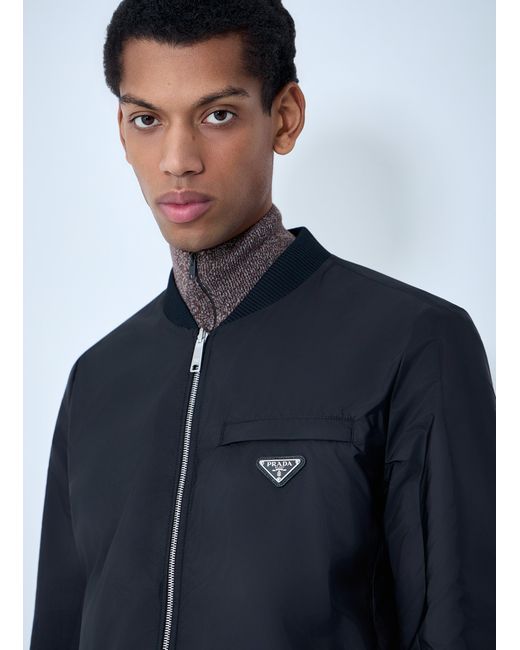 Prada Blue Reversible Bomber Jacket for men