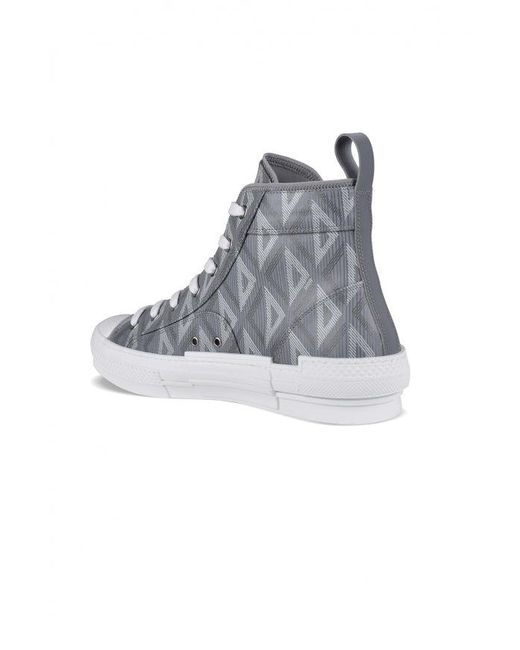 Dior Gray CD Diamond Canvas B23 High-Tops for men
