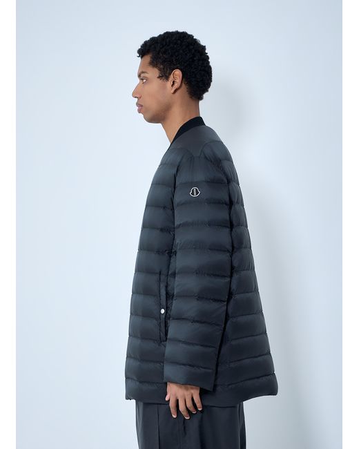 Moncler Blue Rick Owens Flight Parka Bomber Jacket