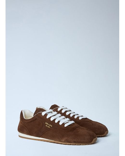 Prada Brown Suede Sneakers