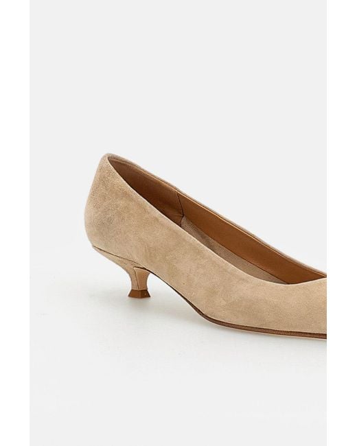 Aeyde White Cari Suede Pumps