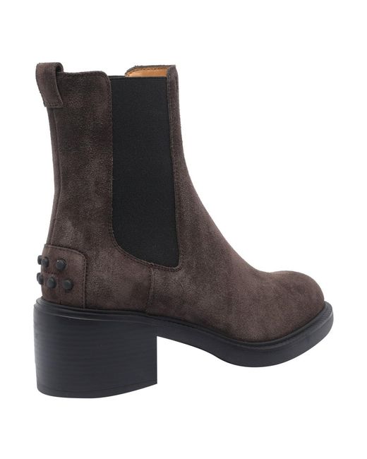 Tod's Brown Suede Pump Booties
