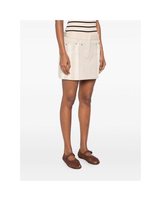 Fendi Natural Neutrals Skirts