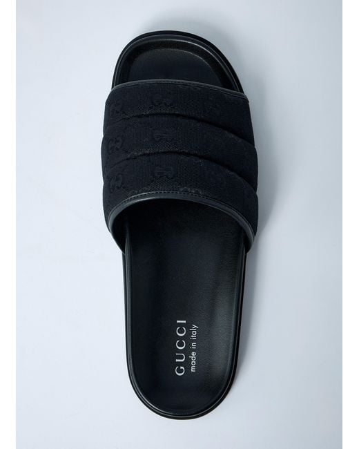 Gucci White Gg Slides for men