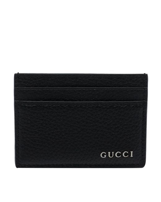 Gucci Black Logo Cards Holder for men