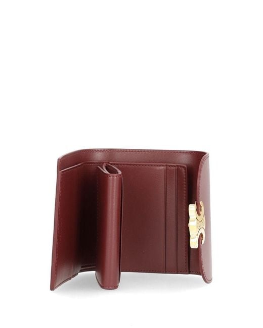 Céline Red Small "Triomphe" Wallet