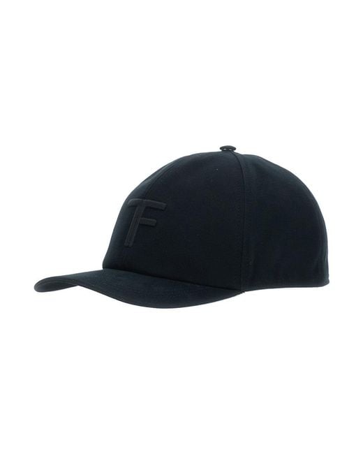 Tom Ford Blue Baseball Cap Cotton for men