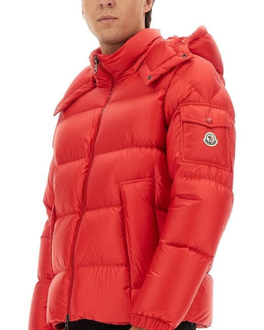 Moncler Red Down Jacket "Couyere" for men