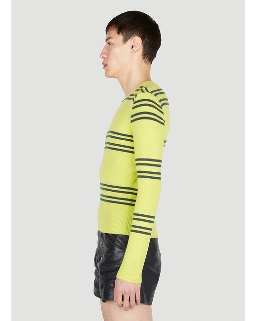 Prada Yellow Stripe Sweater for men