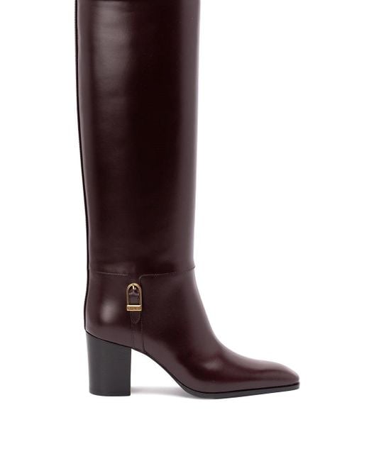 Saint Laurent Brown 'Julia' Boots