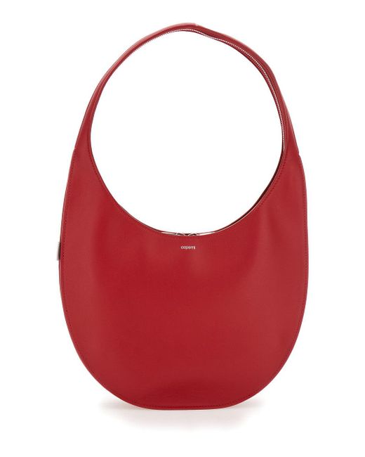 Coperni Red 'Swipe Medium' Shoulder Bag With Logo On Front