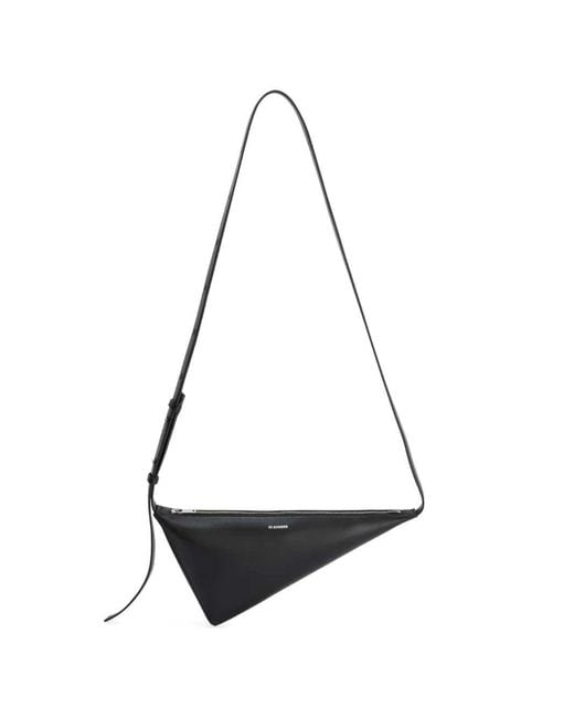Jil Sander White Triangular Crossbody Bag for men