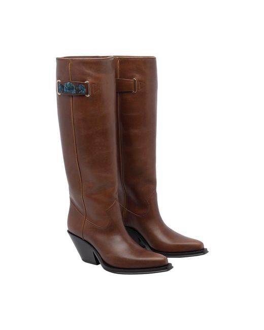 Chloé Brown Texan Boots
