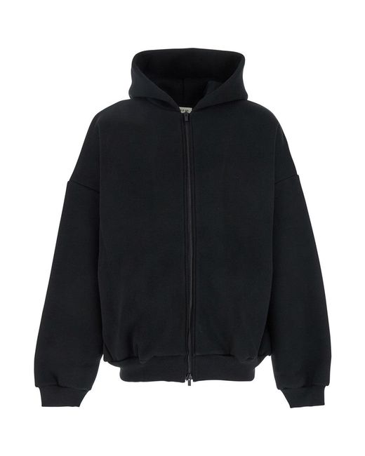 Fear Of God Blue Hoodie With Zip Closure for men