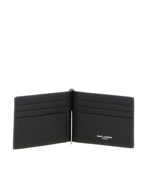 Saint Laurent Black 'Tiny Cassandre' Card Holder for men