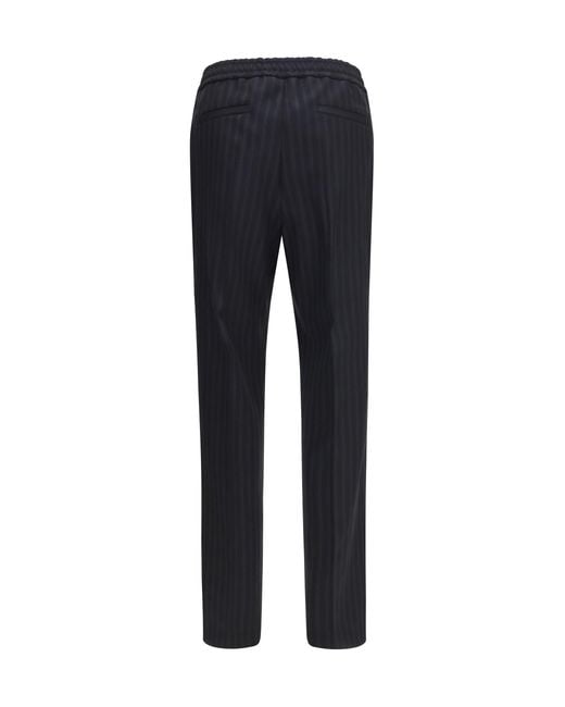 Versace Blue Greek Monogram Pants for men