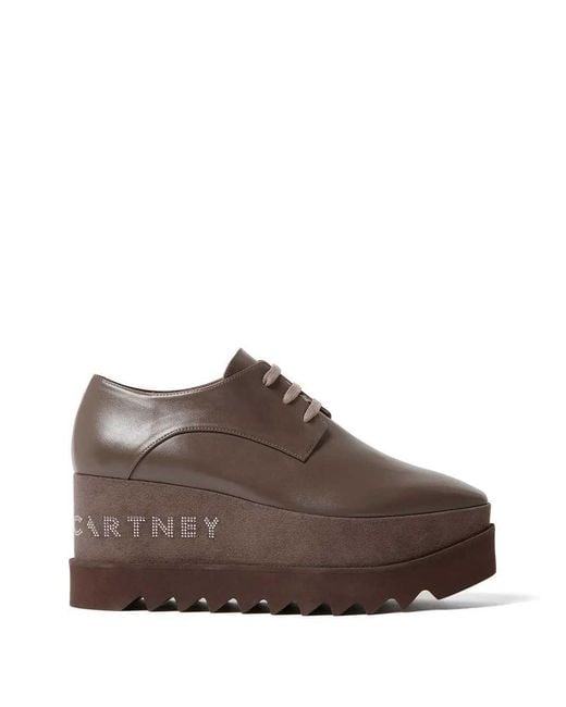 Stella McCartney Brown Elyse Logo Derbies