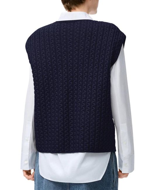 Loewe Blue Wool Vest