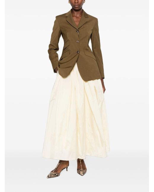 Max Mara Green Wool Single-Breasted Jacket