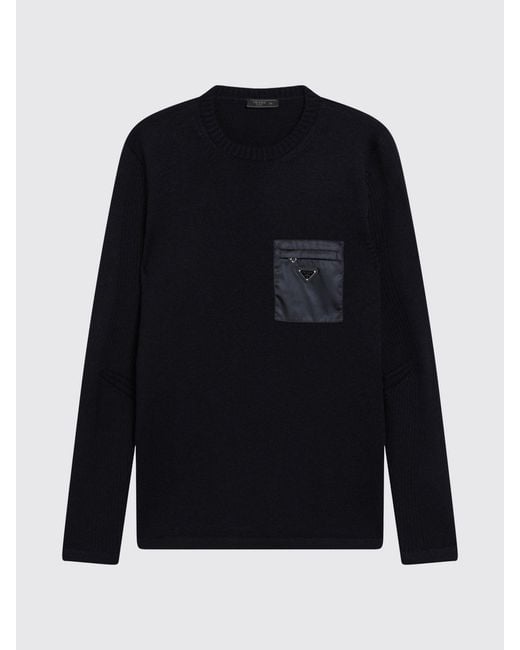 Prada Blue Sweater for men