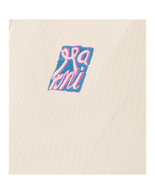 Marni Natural Frame Logo Top