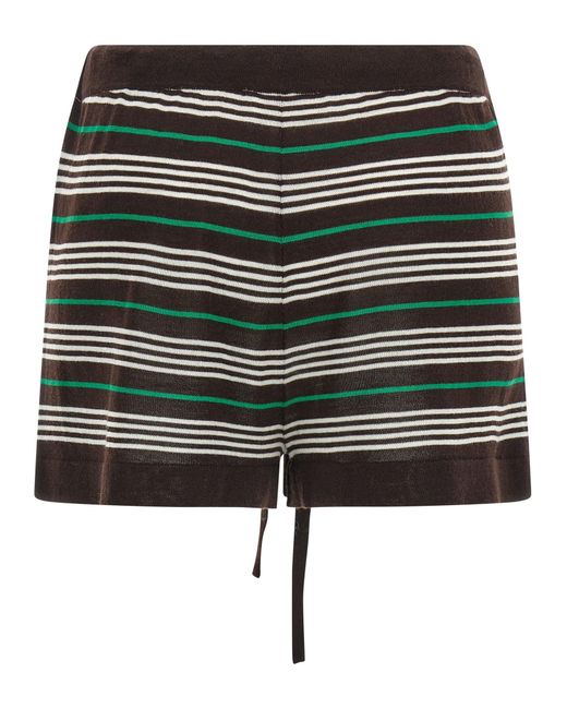 P.A.R.O.S.H. Black Listripes Shorts