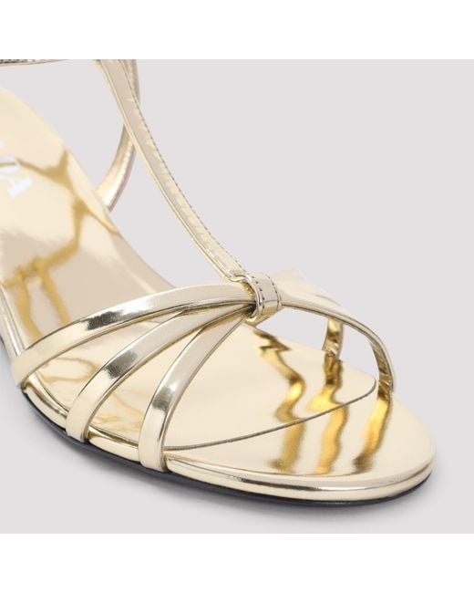 Prada Metallic Sandals