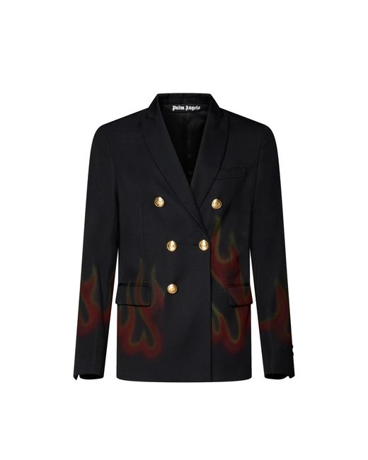 Palm Angels Black Fire Blazer for men