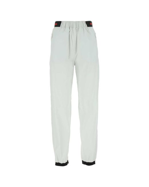 Prada White Chalk Nylon Tech Pant