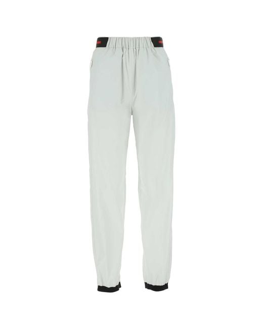 Prada White Chalk Nylon Tech Pant