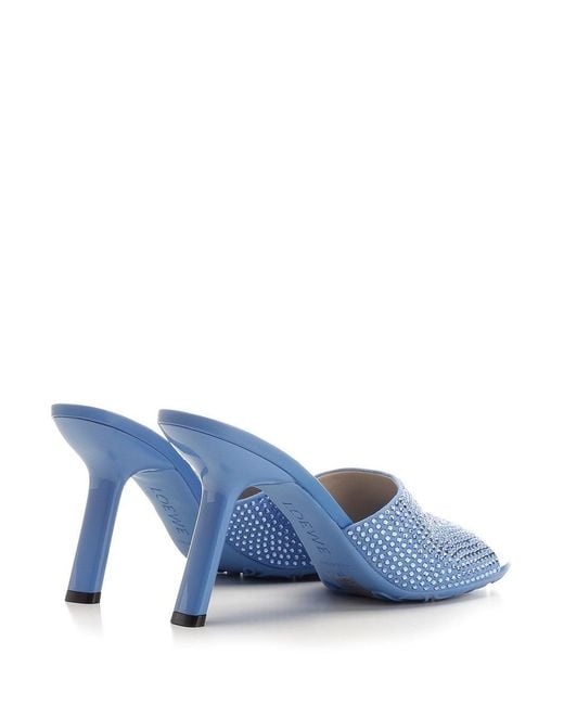 Loewe Blue "Petal" Heeled Sandal