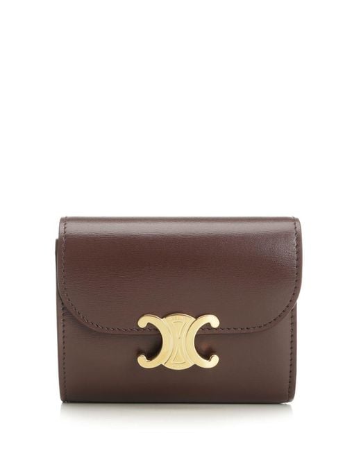 Céline Brown Small "Triomphe" Wallet