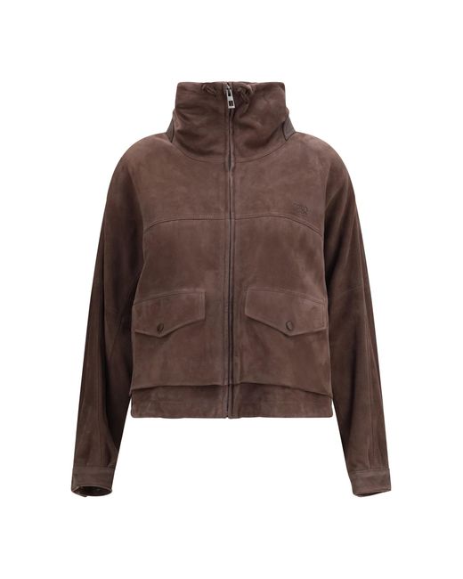 Loewe Brown Suede Goat Leather Jacket