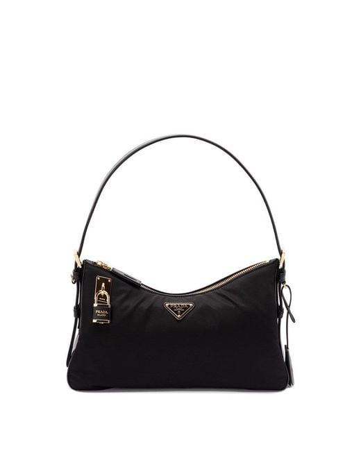 Prada Black Aimãe' Large Shoulder Bag