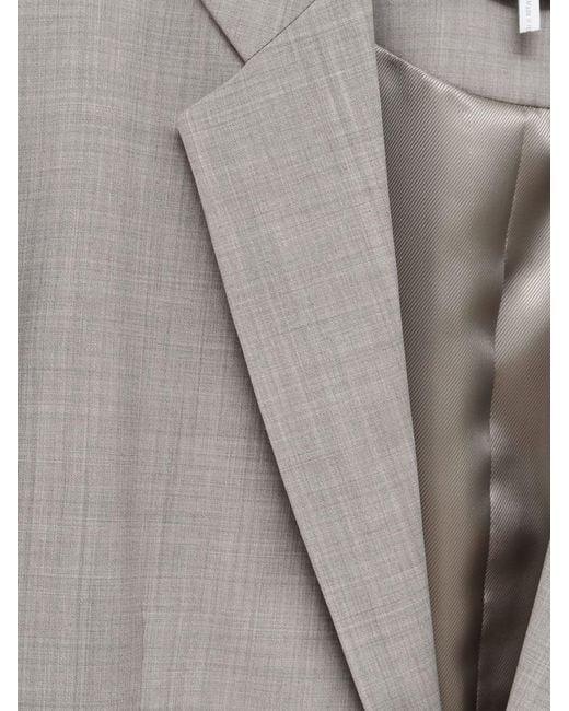Loewe Gray Wool Single-Breasted Jacket for men