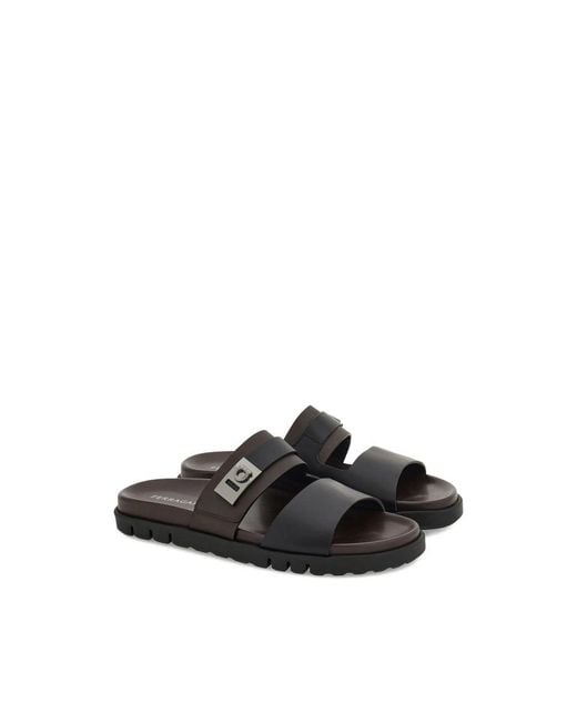 Ferragamo Black Sandals for men
