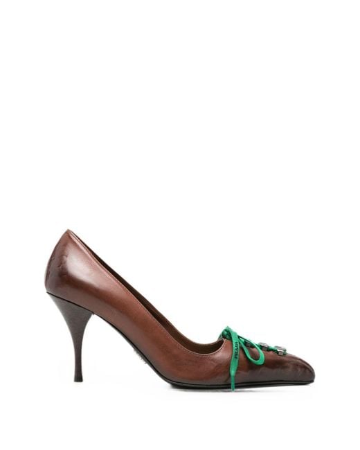 Prada Brown Leather Pumps