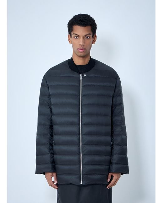 Moncler Blue Rick Owens Flight Parka Bomber Jacket