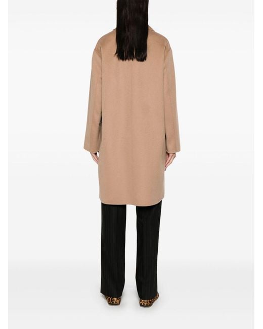 Max Mara Natural Wool Single-Breasted Coat