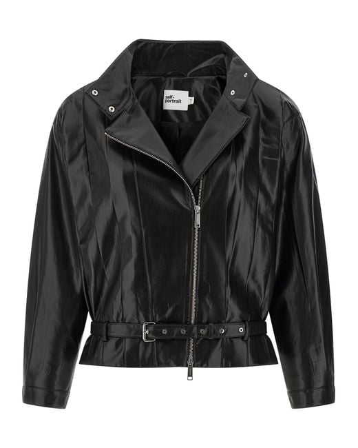Self-Portrait Black Biker Jacket
